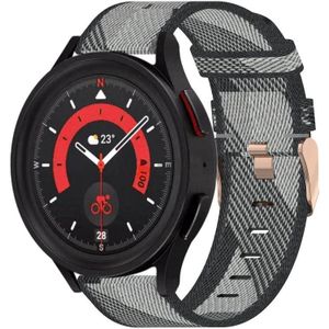 For Samsung Galaxy Watch5 44mm 20mm Nylon Woven Watch Band(Grey)