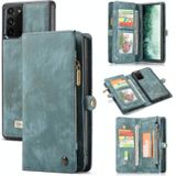 For Samsung Galaxy Note20 CaseMe-008 Detachable Multifunctional Horizontal Flip Leather Case with Card Slot & Holder & Zipper Wallet & Photo Frame(Blue)
