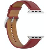 Lederen horlogeband  maat: klein formaat voor Apple Watch-serie 7 41mm / 6 & SE & 5 & 4 40mm / 3 & 2 & 1 38mm