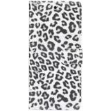 For Samsung Galaxy S21 Ultra 5G Leopard Pattern Horizontal Flip Leather Case with Holder & Card Slots(White)