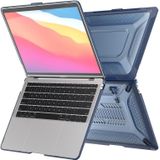 Voor MacBook Air 13.3 2018 A1932 ENKAY Hat-Prince 3 in 1 Beschermende Beugel Case Cover Hard Shell met TPU Toetsenbord Film/Anti-stof Pluggen  Versie:US (Grijs)
