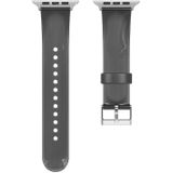 TPU Fuel Injection Watch Band For Apple Watch Series 7 45mm /6&SE&5&4 44mm /3&2&1 42mm(Transparent Black)