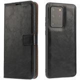For Samsung Galaxy S20 Ultra Crazy Horse Texture Detachable Magnetic Back Cover Horizontal Flip Leather Case with Holder & Card Slots & Photo Frame & Wallet(Black)