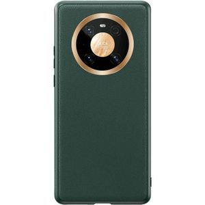 For Huawei Mate 40 ROCK Full Coverage Shockproof PC+TPU+PU Protective Case(Army Green)