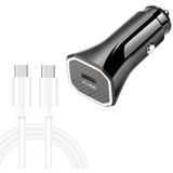 TE-P2 PD20W USB-C / TYPE-C-autolader met Type-C naar Type-C-gegevenskabel