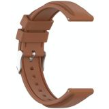 For Samsung Galaxy Watch 3 41mm / Active2 / Active / Gear Sport 20mm Silicone Replacement Strap Watchband(Brown)