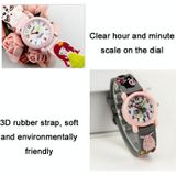 JNEW A335-86195 Kinderen Leuke Cartoon Waterdichte Tijd Cognitive Quartz Horloge (Little Pig Family )