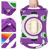 Cute Cat King Kids Shockproof EVA Protective Case with Holder & Shoulder Strap & Handle For iPad 10.2 2021 / 2020 / 2019 / Pro 10.5 / Air 10.5(Purple)