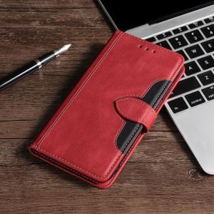 For Samsung Galaxy S21 5G Stitching Skin Feel Magnetic Buckle Horizontal Flip PU Leather Case with Holder & Card Slots & Wallet(Red)