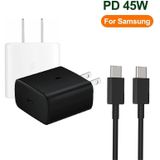 M135 45W USB-C / Type-C snellader met 5A Type-C naar Type-C kabel  US-stekker