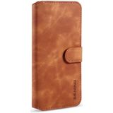 For Galaxy M30s DG.MING Retro Oil Side Horizontal Flip Case with Holder & Card Slots & Wallet(Brown)