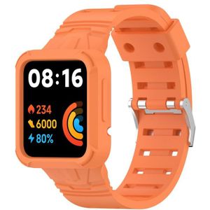 Voor Xiaomi Redmi Watch 2 Lite/Watch Lite 2/Watch Lite/Redmi Watch 2/Redmi Watch Silicone Integrated Watch Band (Orange)