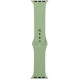 Voor Apple Watch Series 5 & 4 44mm / 3 & 2 & 1 42mm Siliconen horloge vervangende riem  lange sectie (heren)(MintGroen)