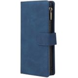 For Samsung Galaxy Note20 Ultra Multifunctional Retro Frosted Horizontal Flip Leather Case with Card Slot & Holder & Zipper Wallet & Photo Frame & Lanyard(Blue)
