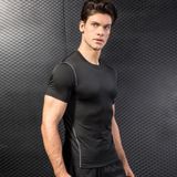 Stretch Quick Dry Tight T-shirt Training Bodysuit (Kleur: Wit formaat: M)