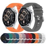 Voor Huawei Watch GT3 46 mm 22 mm effen kleur zachte siliconen horlogeband