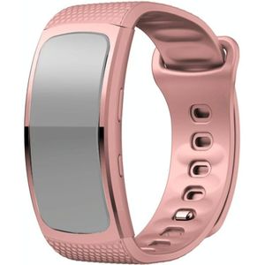 For Samsung Gear Fit2 Pro Silicone Replacement Strap Watchband  Size:L(Pink)