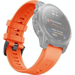 Voor Garmin Fenix 7S Quick Release Silicone Watchband (Orange)
