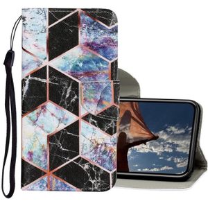 Coloured Drawing Pattern Horizontal Flip PU Leather Case with Holder & Card Slots & Wallet & Lanyard For iPhone 11 Pro(Black Marble)