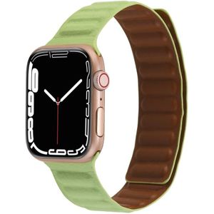 Magnetische tweekleurige lus slanke lederen horlogeband voor Apple Watch Series 7 41 mm / 6 & SE & 5 & 4 40 mm / 3 & 2 & 1 38 mm
