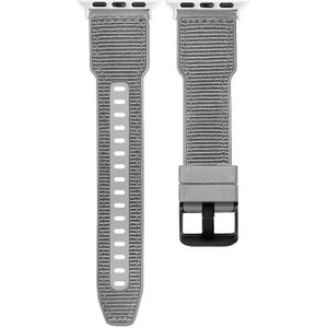 Voor Apple Watch 6 44 mm hybride gevlochten nylon siliconen horlogeband