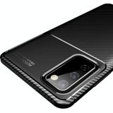 For Samsung Galaxy S20 Fan-Edition Carbon Fiber Texture Shockproof TPU Case(Black)