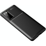 For Samsung Galaxy S20 Fan-Edition Carbon Fiber Texture Shockproof TPU Case(Black)