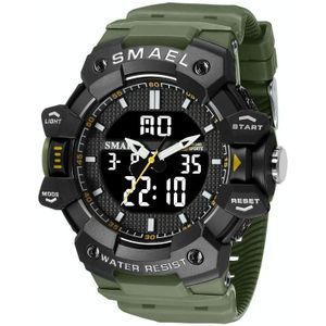 SMAEL 8080 buitensport waterdicht multifunctioneel gloeiend horloge met dubbele wijzerplaat