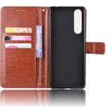 For Sony Xperia 1 II Retro Crazy Horse Texture Horizontal Flip Leather Case  with Holder & Card Slots & Photo Frame(Brown)