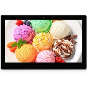 HSD-P537 Touch Screen All in One PC with Holder  2GB+16GB  15.6 inch Full HD 1080P Android 7.1  RK3399 Dual-core A72 + Quad-core A53 up to 2.0GHz  Support Bluetooth  WiFi  SD Card  USB OTG(Black)
