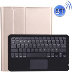 A11B-A Ultra-thin ABS Detachable Bluetooth Keyboard Protective Case with Touchpad & Pen Slot & Holder for iPad Pro 11 inch 2021 (Gold)