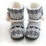 Winter high-top katoenen slippers katoenen slippers met hiel fluweel dikke soled indoor warme schoenen  maat: 39-40 (zwart)