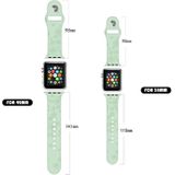 Klavertje vier-blad Embossing siliconen horlogeband voor Apple Watch Series 7 41mm / 6 & SE & 5 & 4 40mm / 3 & 2 & 1 38mm (roze zand)