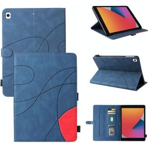 Dual-Color Splicing Horizontale Flip PU Lederen Case met Houder & Card Slots & Slaap / Weks-up Functie voor iPad 9.7 (2018/2017)