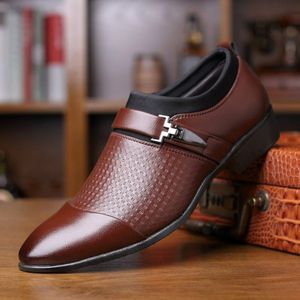 Autumn And Winter Business Dress Large Size Men's Shoes  Size:40(Brown)