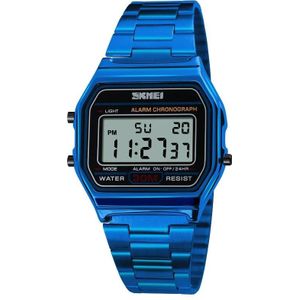 SKMEI 1123 Men Business Lightweight Watch Waterproof Steel Band Electronic Watch