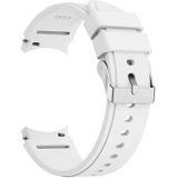 For Samsung Galaxy Watch4 Classic 42mm Silicone Replacement Strap Watchband(White)