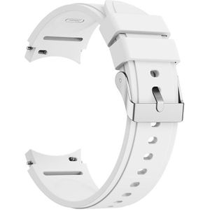 For Samsung Galaxy Watch4 Classic 42mm Silicone Replacement Strap Watchband(White)
