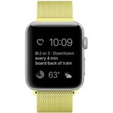 For Apple Watch Series 6 & SE & 5 & 4 40mm / 3 & 2 & 1 38mm Milanese Loop Magnetic Stainless Steel Watchband(Yellow)