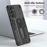 Voor Samsung Galaxy A54 5G Variety Brave Armor Finger Loop Holder Phone Case(Black)