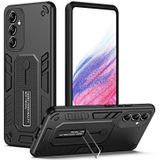 Voor Samsung Galaxy A54 5G Variety Brave Armor Finger Loop Holder Phone Case(Black)