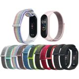 For Xiaomi Mi Band 6 Nylon Weave Replacement Watchbands(China Red)
