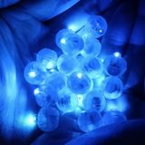 100 PCS ronde Flash Ball LED ballon lichten Mini Flash lichtgevende lampen lantaarn Bar kerst bruiloft Feestdecoratie lichten (blauw)