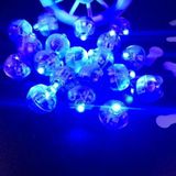 100 PCS ronde Flash Ball LED ballon lichten Mini Flash lichtgevende lampen lantaarn Bar kerst bruiloft Feestdecoratie lichten (blauw)
