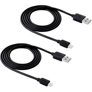 2 PCS HAWEEL 1m High Speed 8 pin to USB Sync and Charging Cable Kit  For iPhone 11 / iPhone XR / iPhone XS MAX / iPhone X & XS / iPhone 8 & 8 Plus / iPhone 7 & 7 Plus / iPhone 6 & 6s & 6 Plus & 6s Plus / iPad(Black)