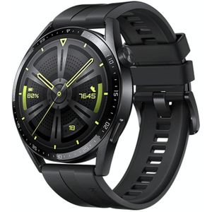 Huawei Horloge GT 3 Smart Horloge 46 mm Rubber Polsband  1.43 Inch Amoled Scherm  Ondersteuning Hartslag Monitoring / GPS / 14-Days Battery Life / NFC