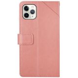 Y Stitching horizontale flip lederen telefoonhoesje met houder & kaart slots & portemonnee en fotolijst voor iPhone 11 pro (rose goud)