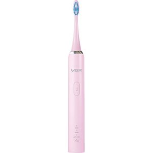 VGR V-805 IPX7 USB Magnetic Suspension Sonic Shock Toothbrush with Memory Function(Pink)