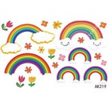 3 Packs Pasen Egg Cartoon Glass Window Decoratie Muursticker  Specificatie: Rainbow