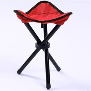 Hiking Outdoor Camping  Fishing Folding Stool Portable Triangle Chair Maximum Load 100KG Folding Chair Size:22 x 22 x 31cm(Red)